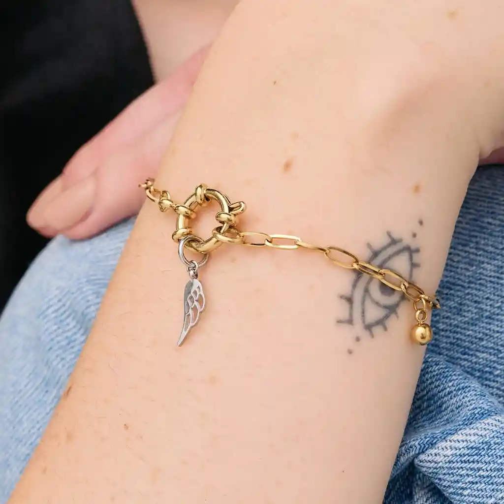 Pulsera Lock Mini / Dorado / S