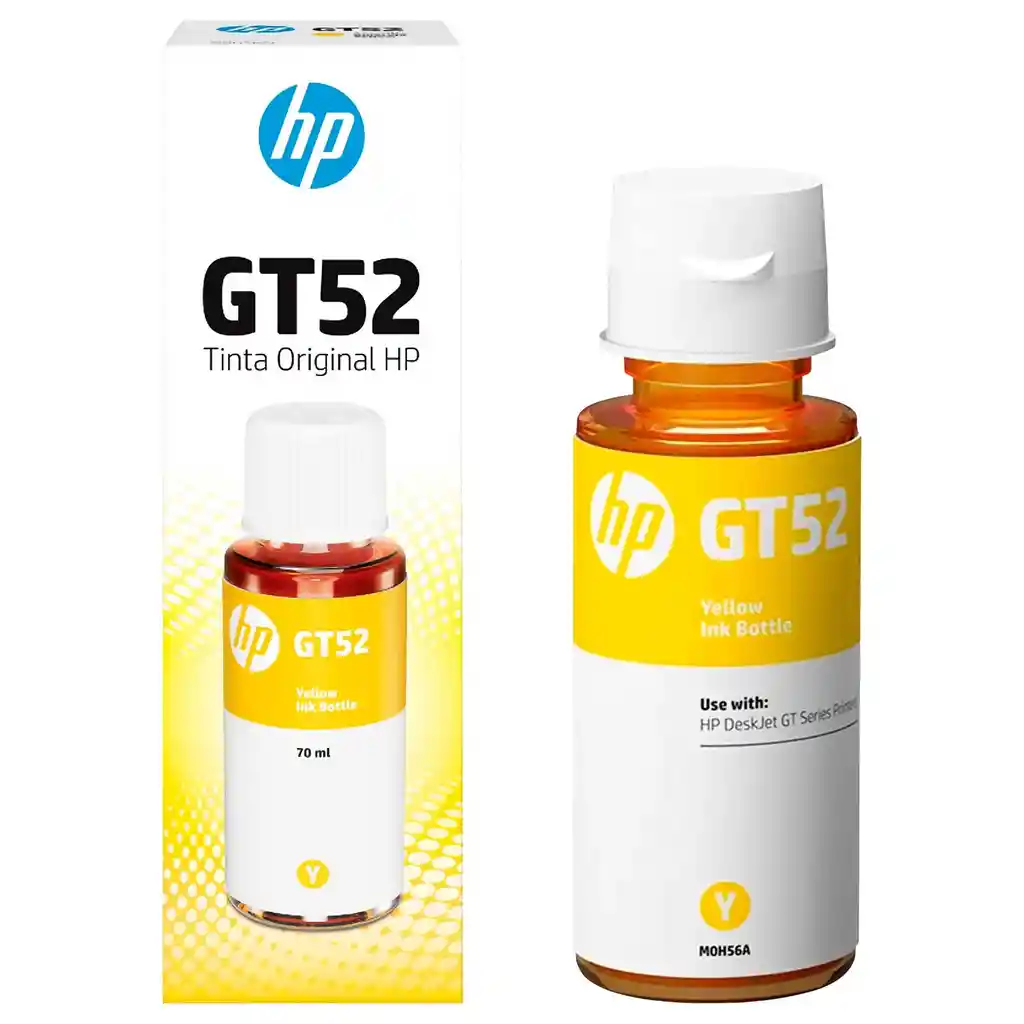 Botella De Tinta Hp Gt52 Yellow