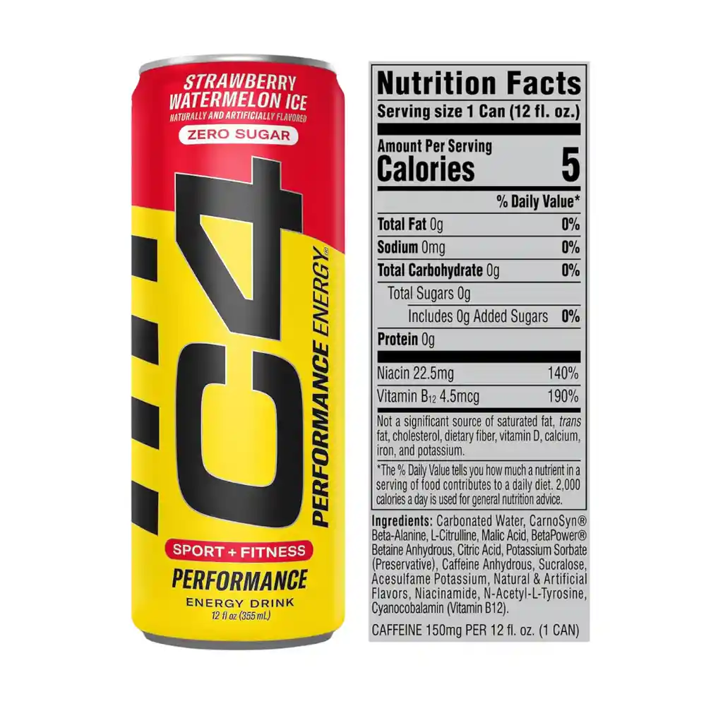 Pre-workout C4 Energy Lata 473ml - Cellucor - Strawberry Watermelon Ice