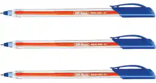 Pack X 3 Bolig. Semi Gel Azul 0.7 Oe-076f Offi-esco