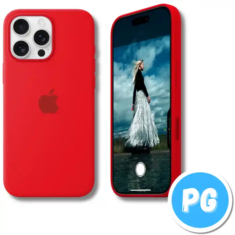 Estuche Silicona Rojo Para Iphone 15 Pro Max
