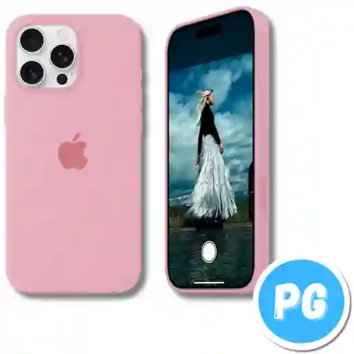 Estuche Silicona Rosado Para Iphone 15 Pro Max