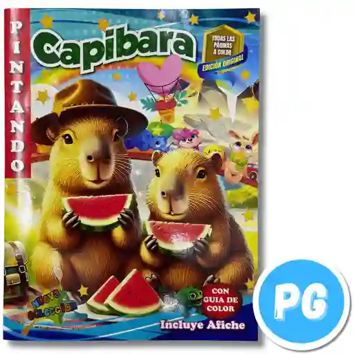 Libro Para Colorear Capibara Vocales Numeros Y Abecedario