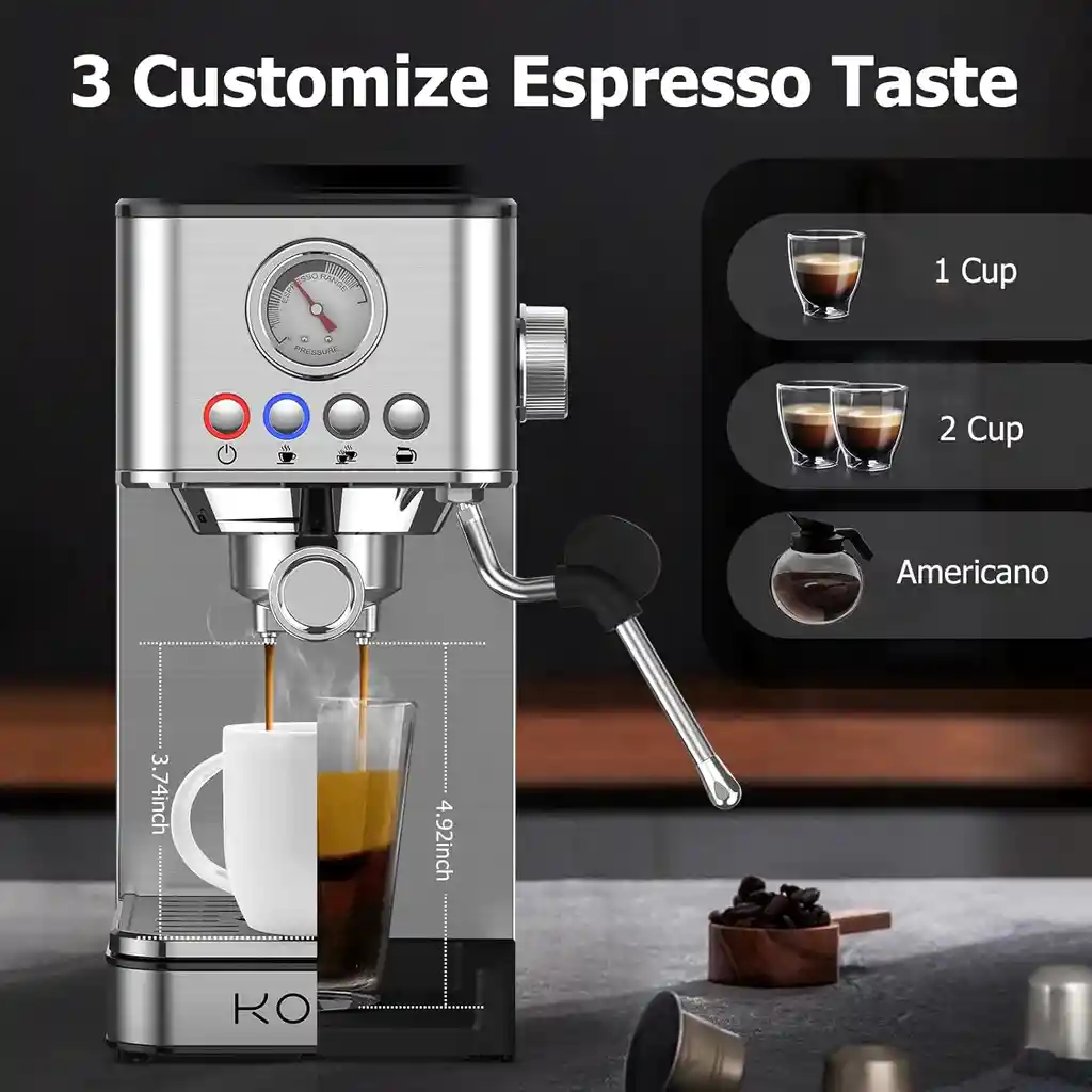 Cafetera Expreso Maquina De Café Y Capuchino 20bar
