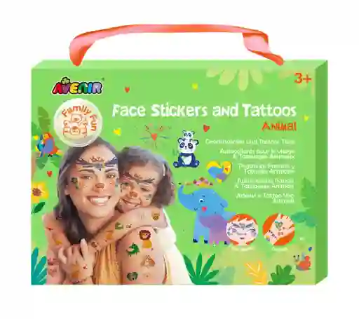 Juego Didáctico Stickers Corporales De Animales Niños