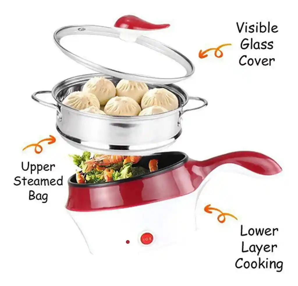 Mini Olla Eléctrica Doble Coccion Electrica - Vaporera Hogar Multifunción