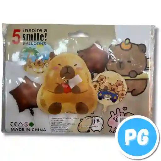 Paquete De Bombas De Capibara X5 Unds Para Inflar Con Aire O Helio