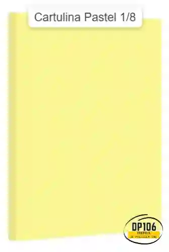 Cartulina Amarillo 1/8 (octavos) X 2 Und