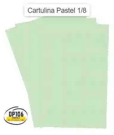 Cartulina Verde 1/8 (octavos) X 2 Und