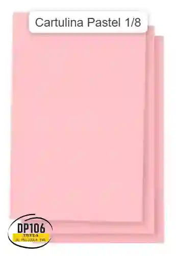 Cartulina Rosa 1/8 (octavos) X 2 Und