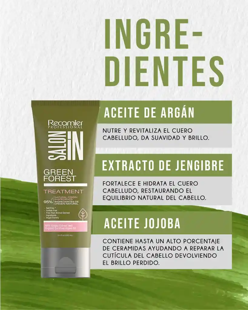 Tratamiento Green Forest Recamier Salon In X250 Ml
