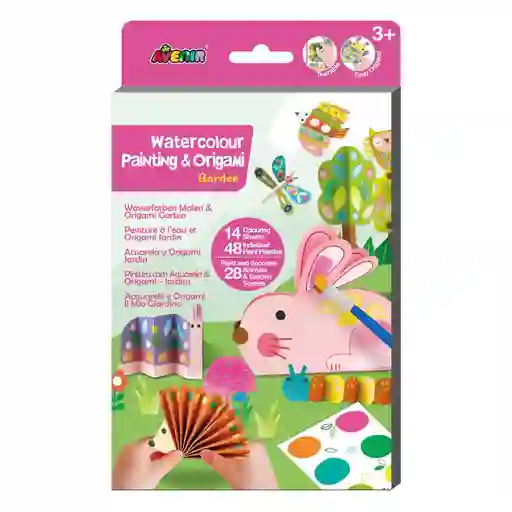 Set Creativo Acuarela Y Origami Del Jardín Para Niños