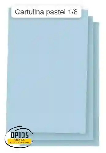 Cartulina Azul 1/8 (octavos) X 2 Und