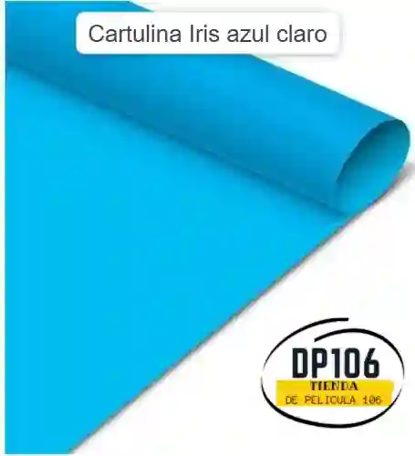 Cartulina Iris Azul Claro X 2 Medio Pliego