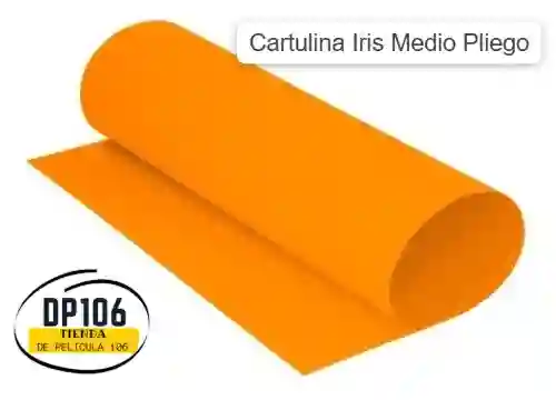 Cartulina Iris Naranja X 2 Medio Pliego