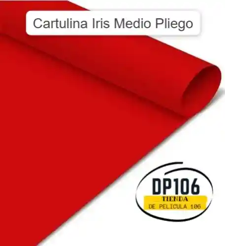 Cartulina Iris Color Rojo X 2 Medio Pliego