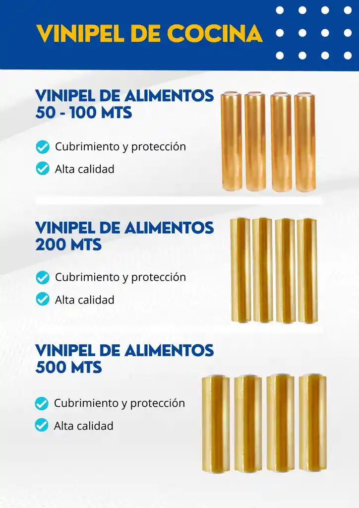 Vinipel De Cocina-30cm Alto X 50 M