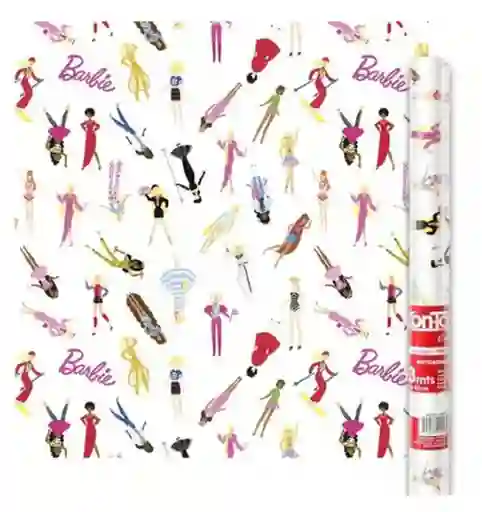 Rollo Papel Contac Mundo Barbie 3 Mts X 45 Cm Niña