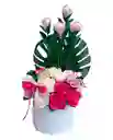 Arreglo De Rosas Y Tulipanes Unicornio Eterno