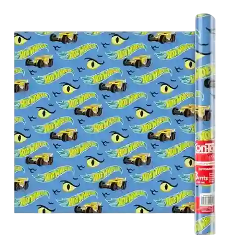 Rollo Papel Contac Hotwheels 3 Mts X 45 Cm Niño