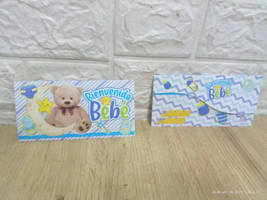 Sobres Para Plata Tematica Baby(lluvia De Sobres )