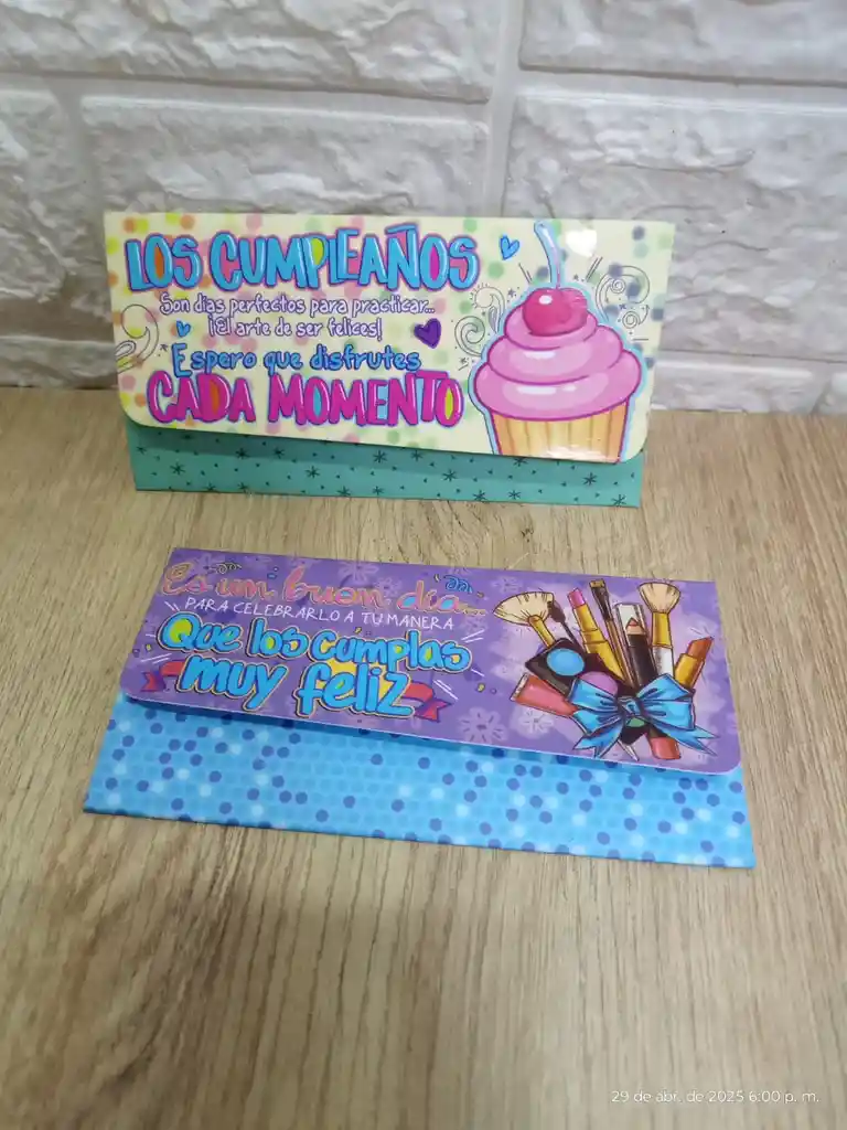 Sobres Para Dinero De Cumpleaños (lluvia De Sobres )