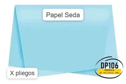 Papel Seda Azul Cielo X 4 Unidades