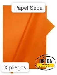 Papel Seda Naranja X 4 Unidades