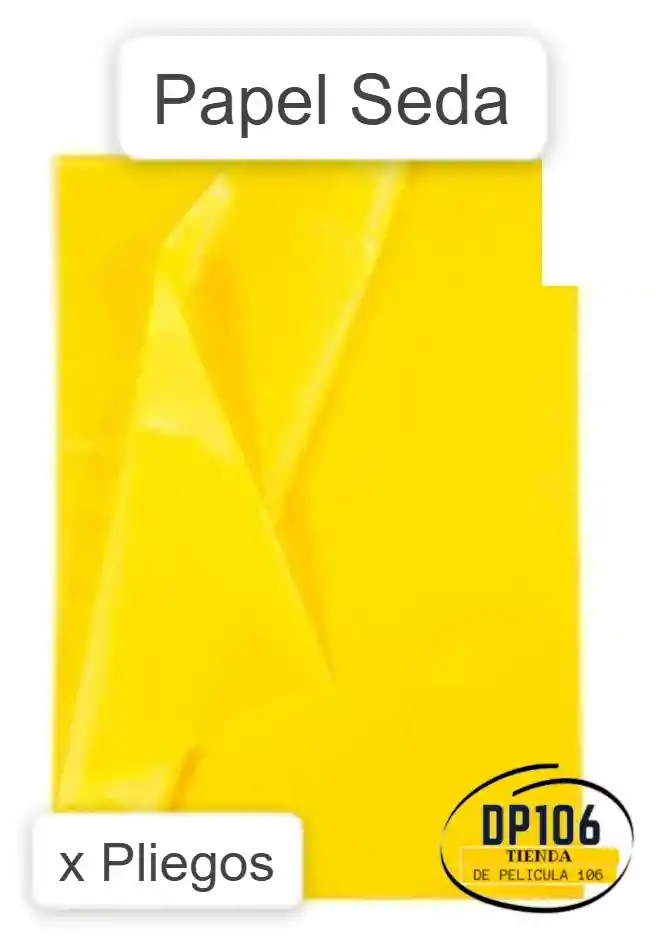 Papel Seda Amarillo X 4 Unidades