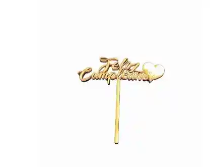 Topper Mdf Mini Feliz Cumpleaños Muffins Cupcakes