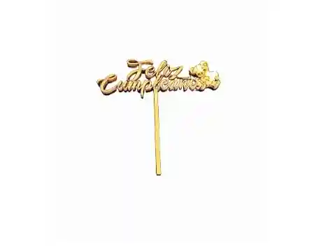 Topper Mdf Mini Feliz Cumpleaños Muffins Cupcakes