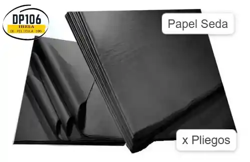 Papel Seda Negro X 4 Unidades
