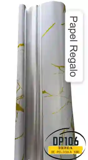 Papel Regalo Metalizado Blanco Ionizado X Pliego