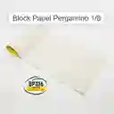 Block De Papel Pergamino 1/8 X 25 Hojas 90 Gr Octavo