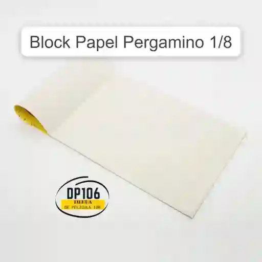 Block De Papel Pergamino 1/8 X 25 Hojas 90 Gr Octavo