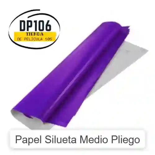 Papel Silueta Morado X 2 Medio Pliego