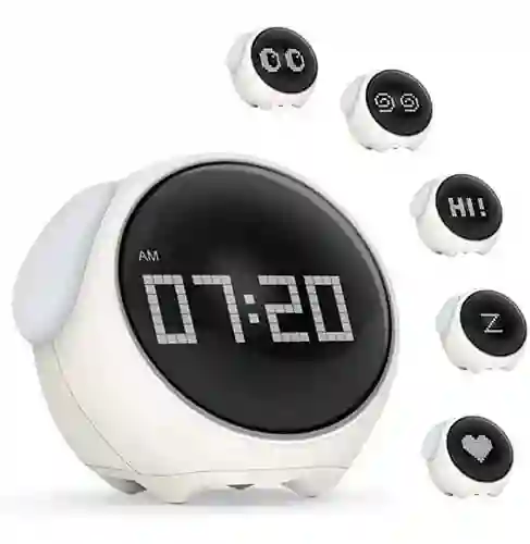 Reloj Despertador Emoji Reloj Emoticon Luz Led Recargable