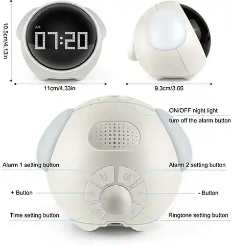 Reloj Despertador Emoji Reloj Emoticon Luz Led Recargable