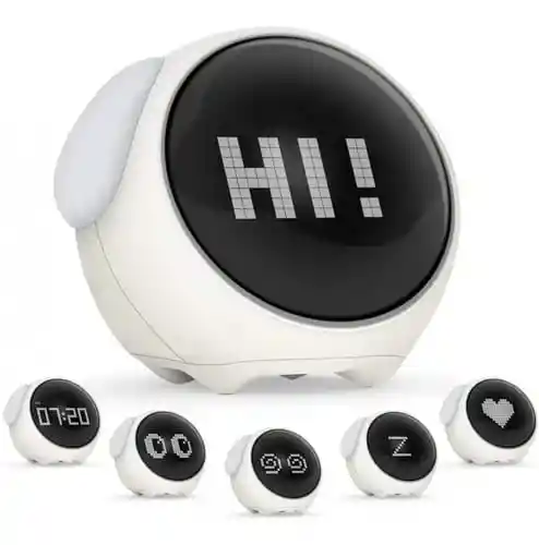 Reloj Despertador Emoji Reloj Emoticon Luz Led Recargable