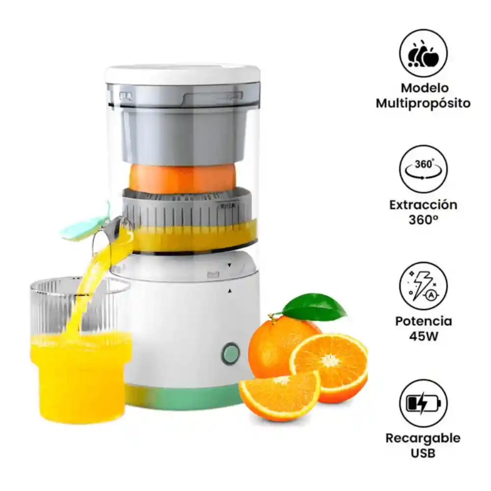 Exprimidor De Naranjas Electrico Inalambrico Recargable
