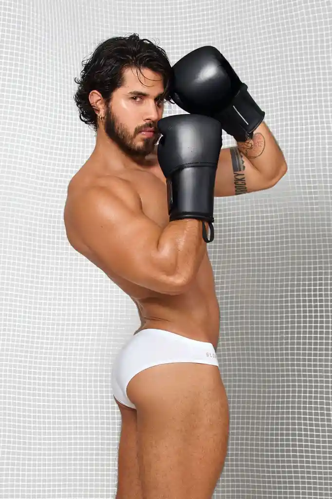 Talla M Brief Anatómico Calzoncillo Hombre Lycra Algodon Blanco Blokes