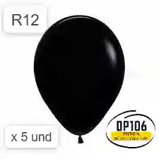 Globo Negro X 5 Und