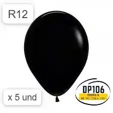 Globo Negro X 5 Und