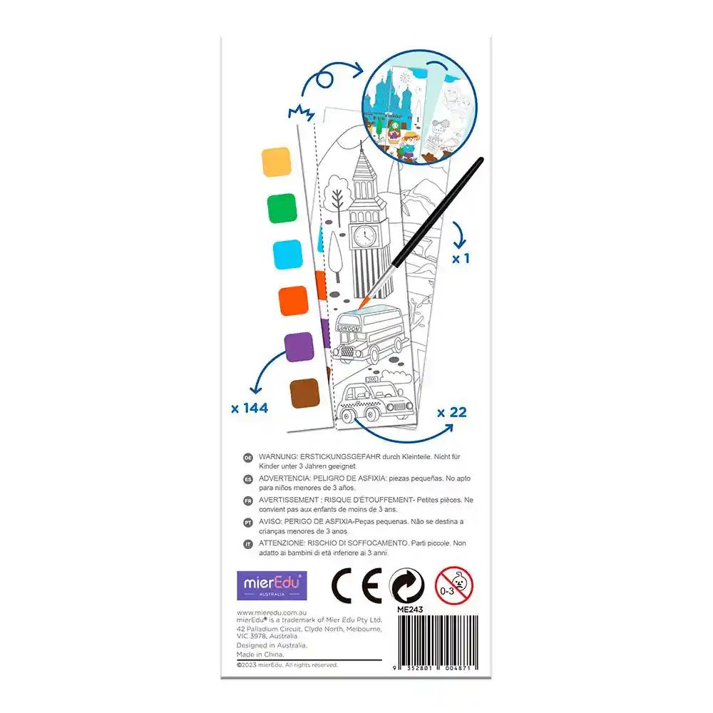 Libro Didáctico Para Colorear Viaje Por El Mundo Para Niños