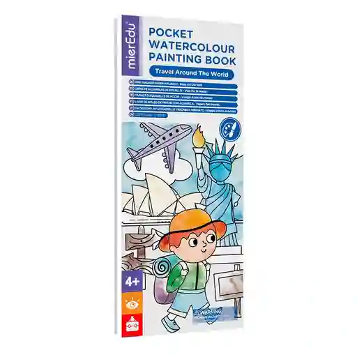 Libro Didáctico Para Colorear Viaje Por El Mundo Para Niños