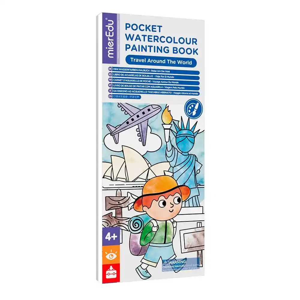 Libro Didáctico Para Colorear Viaje Por El Mundo Para Niños