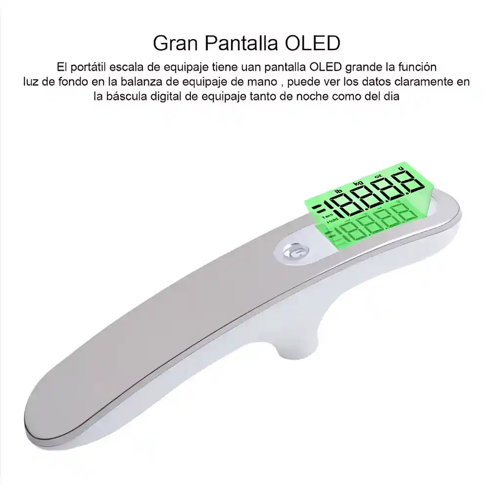Bascula De Equipaje Balanza Digital Led Portatil 110lb 50 Kg