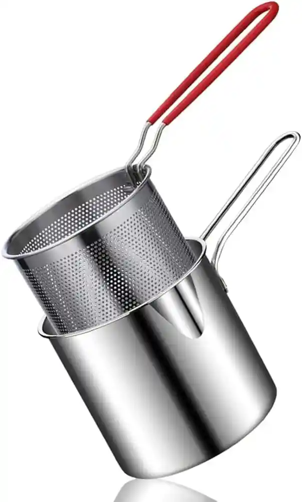 Freidora De Acero Inoxidable Olla Desmontable Freidora Alta