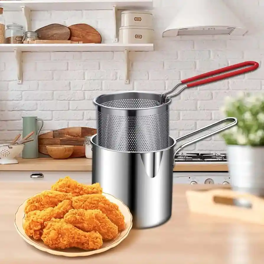 Freidora De Acero Inoxidable Olla Desmontable Freidora Alta