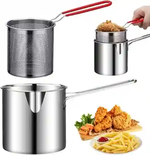 Freidora De Acero Inoxidable Olla Desmontable Freidora Alta